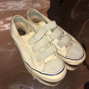 Suede and Canvas Vans Velcro Trainer